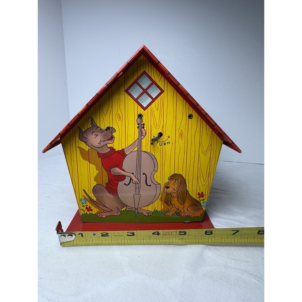 Fido's Musical Dog House Metal Toy Ohio Art Co. w/ Swiss Music Unit Vintage READ - Picture 13 of 16